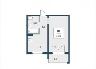 Продажа 1-ком. квартиры, 38.6 м2, Новосибирск, Кировский район