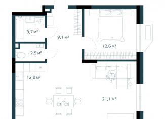 Продажа 1-комнатной квартиры, 61.8 м2, Владивосток, жилой комплекс Дом на Востоке, 5к2ск1