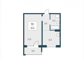 Продажа 1-комнатной квартиры, 38.6 м2, Новосибирск, метро Площадь Маркса