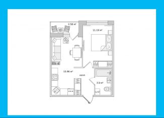 Продаю 1-ком. квартиру, 34.4 м2, Санкт-Петербург, Михайловская дорога, 16к3