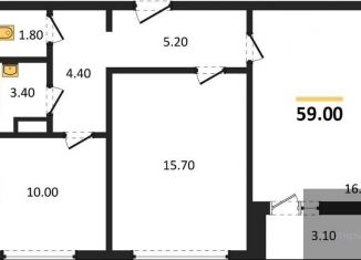 Продажа 2-ком. квартиры, 59 м2, Воронежская область, улица Шишкова, 140Б/6