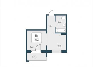 Продается 1-ком. квартира, 31.4 м2, Новосибирск, Кировский район