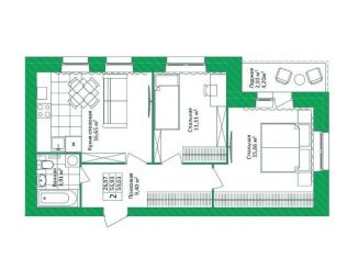 Продается двухкомнатная квартира, 59 м2, Ярославль, Фрунзенский район, Чернопрудная улица, 35А