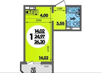 Продаю квартиру студию, 26.2 м2, Ростовская область, улица Дмитрия Петрова, 8