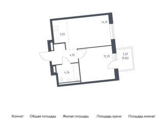 Продажа однокомнатной квартиры, 39.7 м2, Ленинградская область