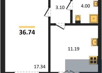 Продается 1-ком. квартира, 36.7 м2, Воронеж, Цимлянская улица, 10В, Левобережный район