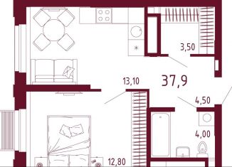 Продаю 1-комнатную квартиру, 38.4 м2, Екатеринбург, метро Ботаническая, улица Айвазовского, 52