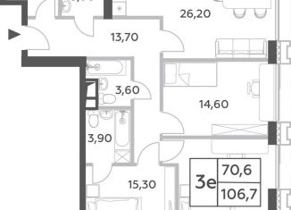 Продажа 4-ком. квартиры, 106.7 м2, Москва, район Раменки, проспект Генерала Дорохова, вл1к1