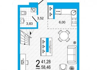 Продажа 2-комнатной квартиры, 58.5 м2, Уфа, Советский район