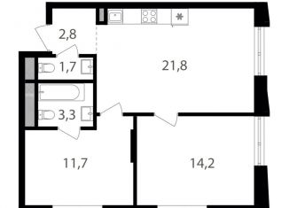 Продаю двухкомнатную квартиру, 55.5 м2, Москва, район Соколиная Гора