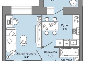 1-ком. квартира на продажу, 34 м2, Ульяновск, жилой комплекс Город Новаторов, 1, Засвияжский район