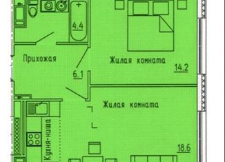 2-ком. квартира на продажу, 47.3 м2, Пензенская область, улица Яшиной, 12