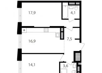 2-ком. квартира на продажу, 64.1 м2, Москва, ВАО