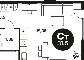 Продается квартира студия, 31.9 м2, Ростов-на-Дону, Кировский район, Красноармейская улица, 250