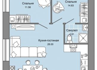 Продам трехкомнатную квартиру, 70 м2, село Первомайский, улица Строителя Николая Шишкина, 11/2