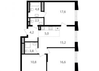 Продается трехкомнатная квартира, 80.5 м2, Москва, ВАО