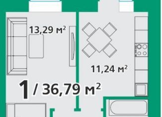 Продам 1-ком. квартиру, 36.8 м2, Красноярский край