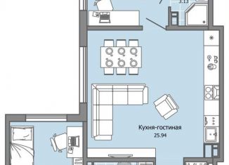 3-комнатная квартира на продажу, 77 м2, Ульяновск, жилой комплекс Город Новаторов, 2, Засвияжский район