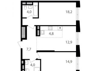 Продажа 2-комнатной квартиры, 66.5 м2, Москва, ВАО