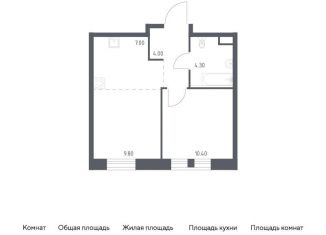 Продам 1-ком. квартиру, 35.5 м2, Москва, метро Марьино, Шоссейная улица, 90с59