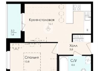 Продажа однокомнатной квартиры, 36.9 м2, городской посёлок Дубровка, улица Достоевского, 8