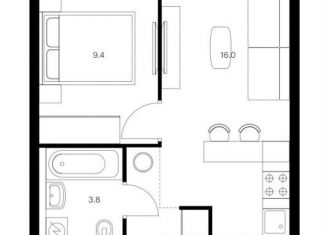 Продам 1-ком. квартиру, 32.3 м2, Московская область, жилой комплекс Яуза Парк, 1