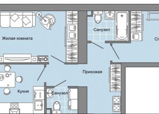 Продается 2-комнатная квартира, 60 м2, Удмуртия, улица Строителя Николая Шишкина, 11/4