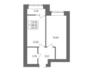 Продается 1-ком. квартира, 40.8 м2, Волгоград, Смольная улица, 27А