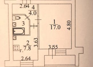 Продажа 1-комнатной квартиры, 32.3 м2, Вологда, Осановский проезд, 27