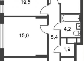 Продам 3-ком. квартиру, 86 м2, Москва, деревня Рассказовка, 1