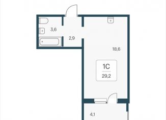 Продается квартира студия, 29.2 м2, посёлок Озёрный, Кедровая улица, 80/3