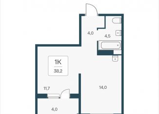 Продается однокомнатная квартира, 38.2 м2, посёлок Озёрный, Кедровая улица, 80/3