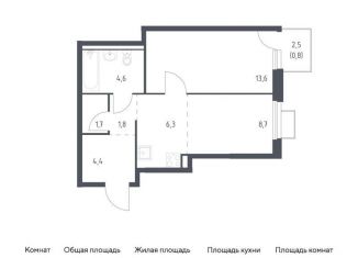 1-комнатная квартира на продажу, 41.9 м2, Владивосток, улица Сабанеева, 1.3