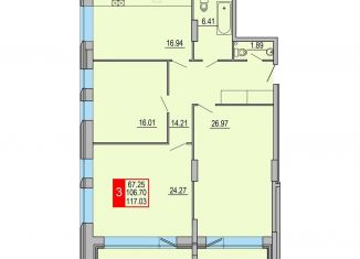 Продажа 3-комнатной квартиры, 117 м2, Тверь, Петербургское шоссе, 3к2, Заволжский район