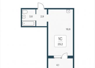 Продам квартиру студию, 29.2 м2, посёлок Озёрный, Кедровая улица, 80/3