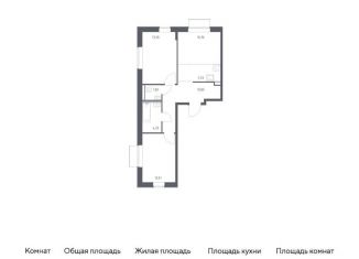 Продается трехкомнатная квартира, 75.3 м2, Москва, жилой комплекс Квартал Домашний, 2, ЮВАО