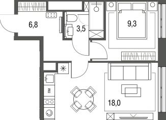 Продаю 1-комнатную квартиру, 37.5 м2, Москва, ЖК Сиреневый парк, Тагильская улица, 4А