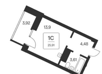 Продается квартира студия, 25.9 м2, Новосибирск, метро Октябрьская