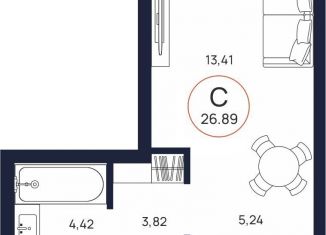 Квартира на продажу студия, 26.9 м2, Тюменская область