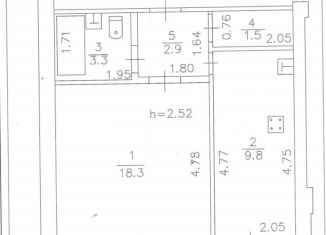 1-комнатная квартира на продажу, 35.8 м2, Туймазы, микрорайон Молодёжный, 11