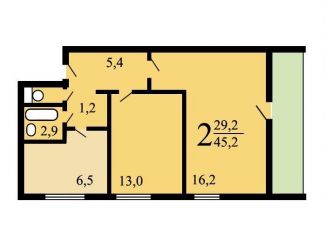 Продажа 2-ком. квартиры, 47.2 м2, Москва, Илимская улица, 2