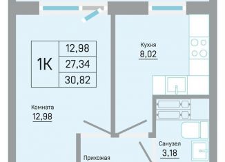 Продаю однокомнатную квартиру, 30.8 м2, Пермь