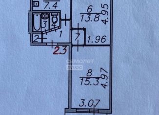 Продается 2-комнатная квартира, 55 м2, Астрахань, Магистральная улица, 30к2