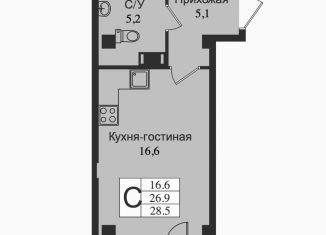 Квартира на продажу студия, 30.1 м2, Ленинградская область