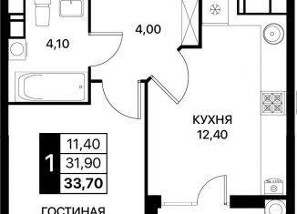 Продам 1-ком. квартиру, 33.7 м2, Ростовская область