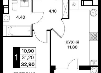 Продается 1-ком. квартира, 32.9 м2, Ростов-на-Дону