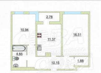 Продам 2-ком. квартиру, 55 м2, Тюмень, улица 50 лет Октября, 57Ак1, Ленинский округ