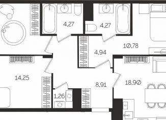 Продам 3-комнатную квартиру, 80.3 м2, Тула