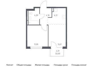 Продам однокомнатную квартиру, 35.8 м2, Мытищи