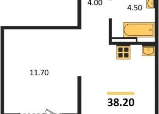 1-комнатная квартира на продажу, 38.2 м2, Новосибирская область, Кедровая улица, 80/3